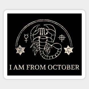 Born in October – Scorpio Zodiac Design Magnet